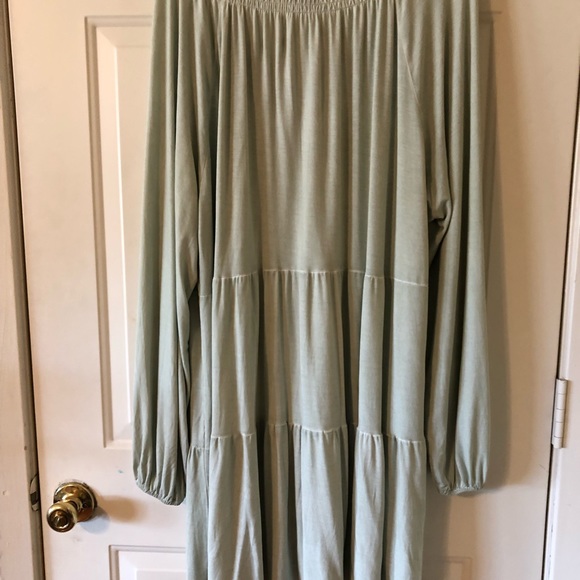 NWT Wonderly Women’s Casual Cotton Dress in Sage, Size XXL Beautiful! Plus Size - Picture 3 of 6